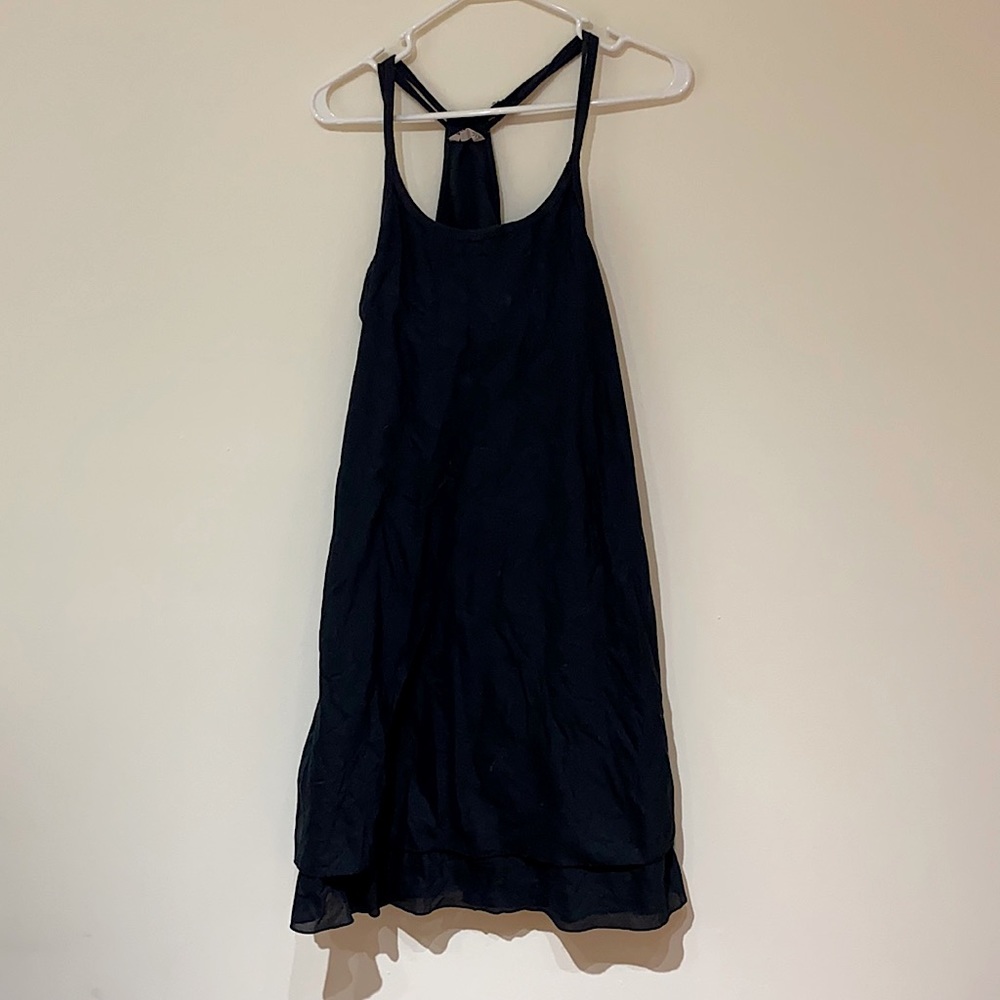 Athleta Wave Break Dress 739050 Black Racerback